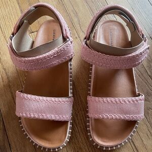 NEW-Lucky Brand Blush Pink Sandals, Size 12